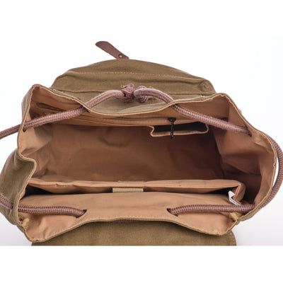 Daypack Vintage Canvas Backpack - Sleepy Panda diaper bag backpack stroller straps changing pad
