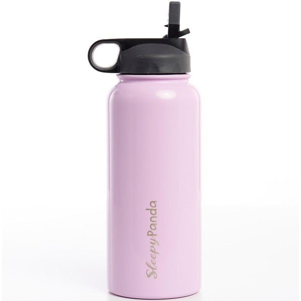 Rose Quartz Panda Flask 32 oz Water Bottle