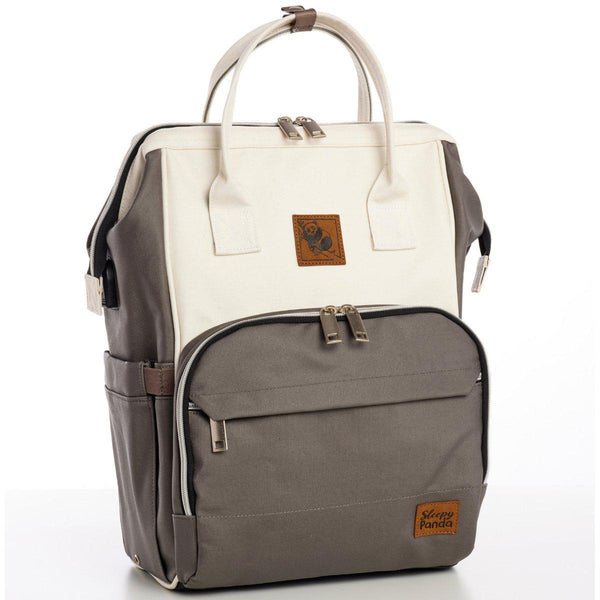 coach daisy madras travel diaper backpack bag White & Grey Lizzie Canvas Diaper Bag Backpack