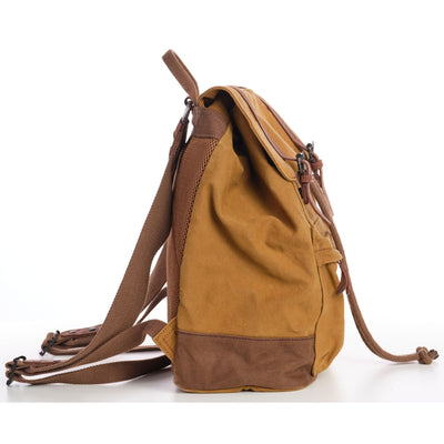 Daypack Vintage Canvas Backpack - Sleepy Panda diaper bag backpack stroller straps changing pad