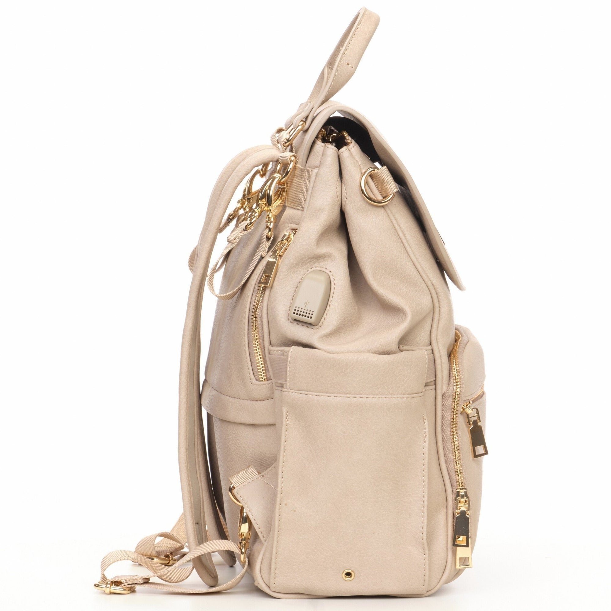 convertible leather backpack diaper bag Outlet Bailey Vegan Leather Backpack