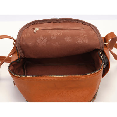 Mini Vegan Leather Backpack - Sleepy Panda diaper bag backpack stroller straps changing pad