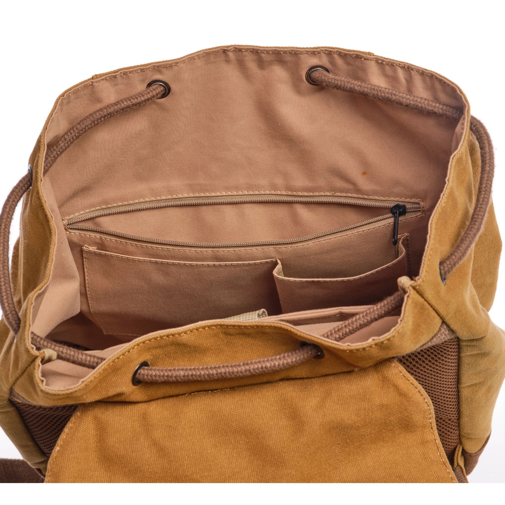 asos leather and canvas backpack Timberwolf Daypack Vintage Canvas Backpack