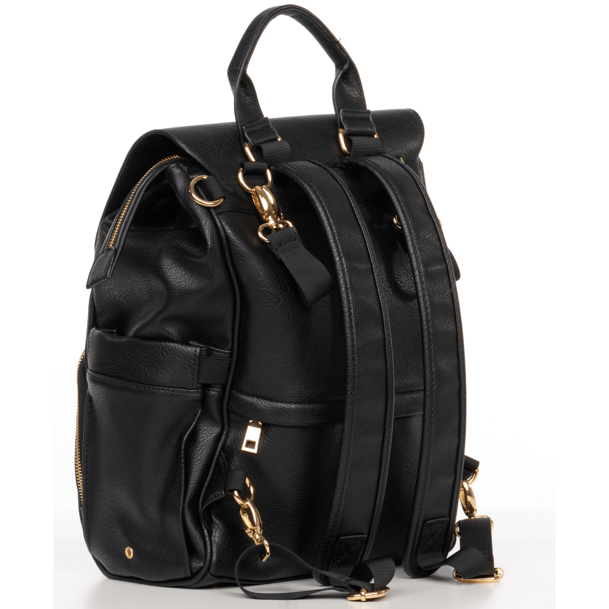 baby bag backpack black leather Outlet Bailey Vegan Leather Backpack