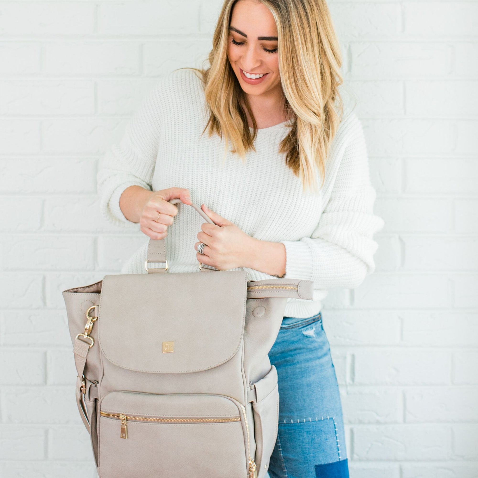 bailey ring faux leather backpack Outlet Bailey Vegan Leather Backpack