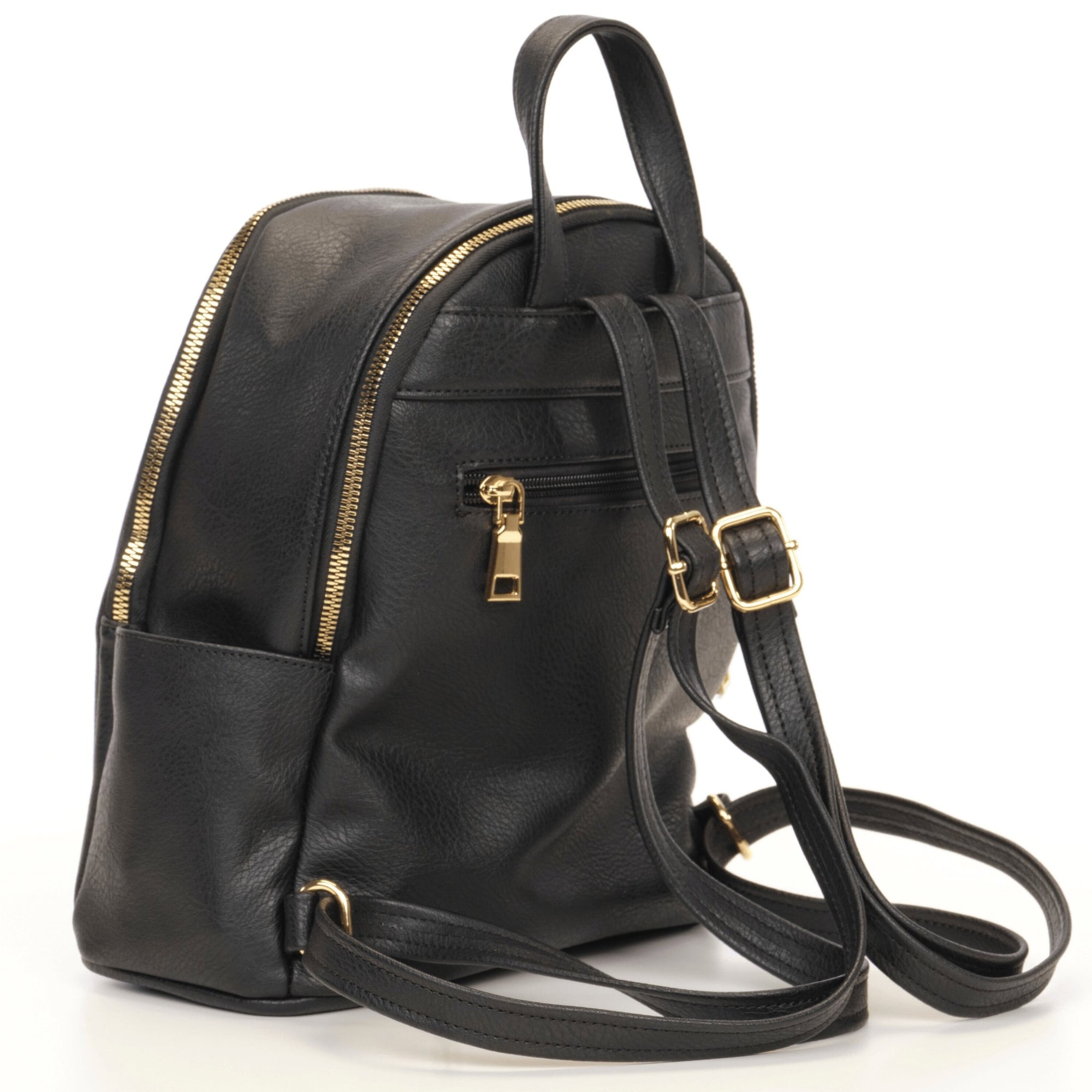 black faux leather backpack mini Vegan Leather Mini Backpack