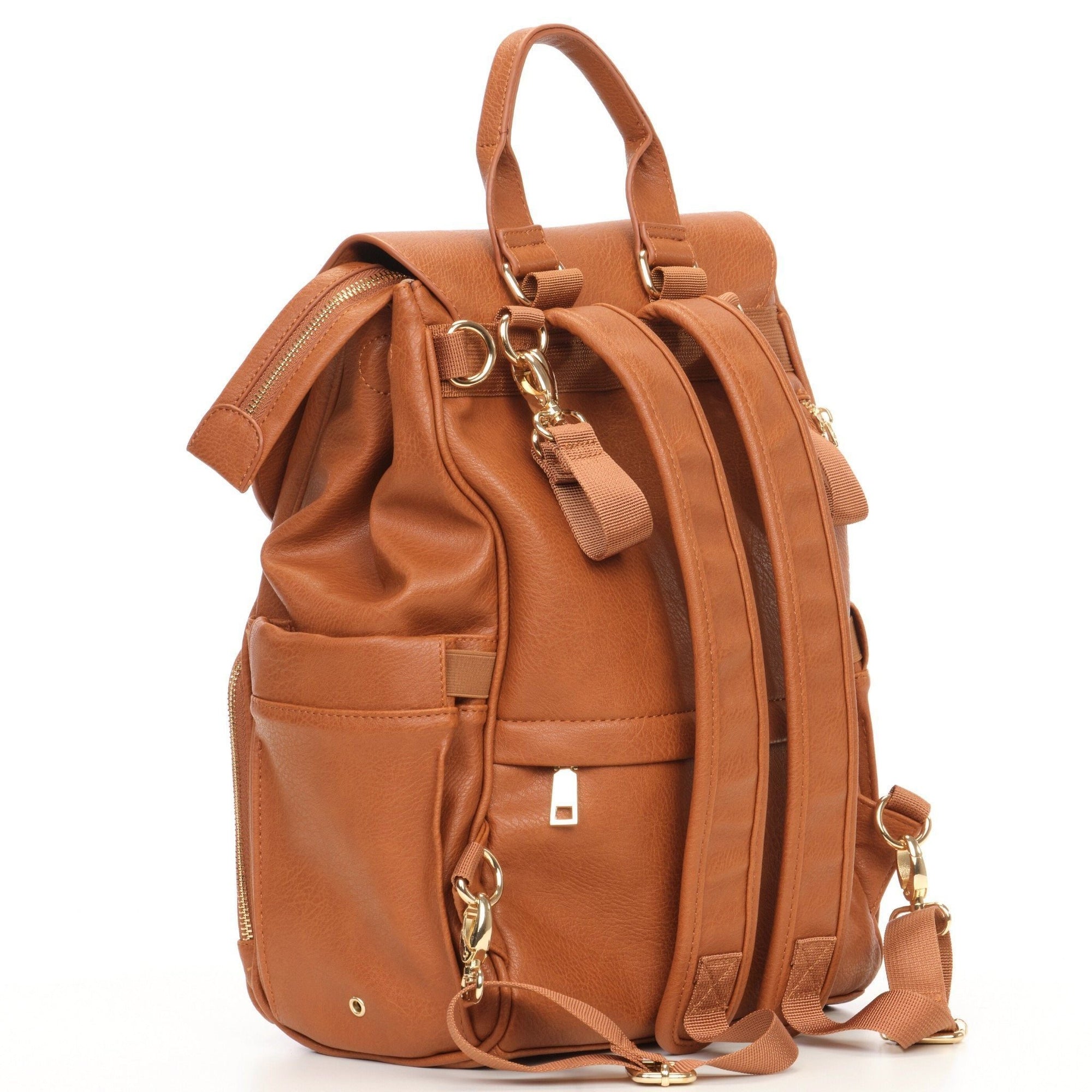 brown leather diaper bag backpack Outlet Bailey Vegan Leather Backpack