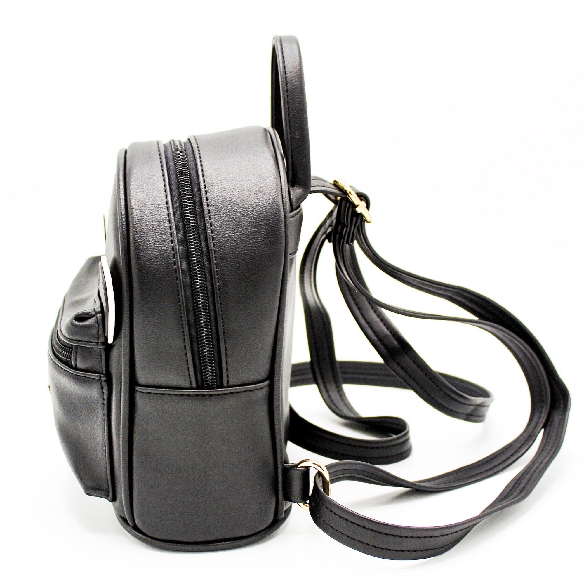 black vegan leather mini backpack Buddy Vegan Leather Backpack