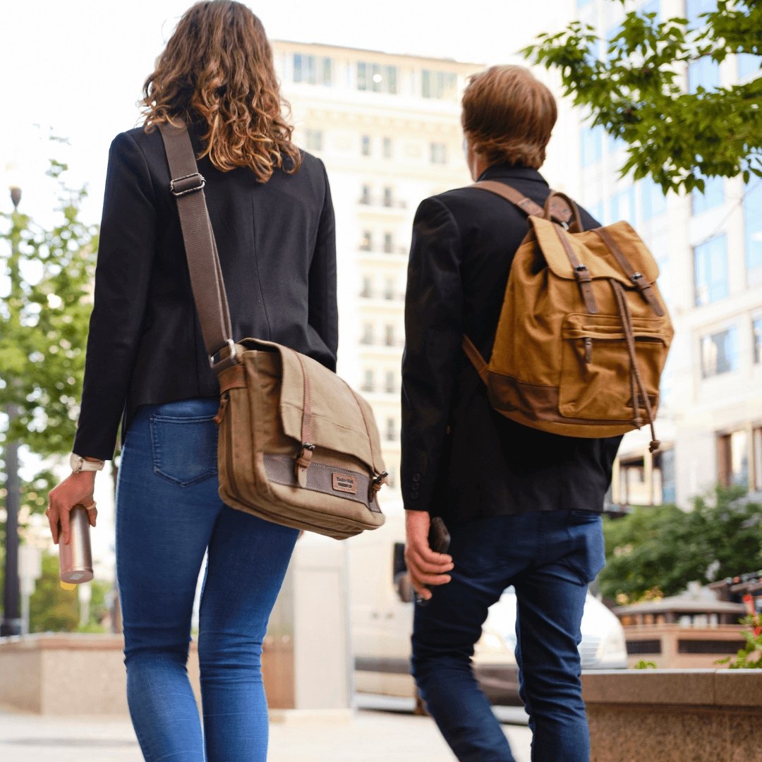 bluboon canvas vintage backpack leather casual bookbag men rucksack Timberwolf Daypack Vintage Canvas Backpack
