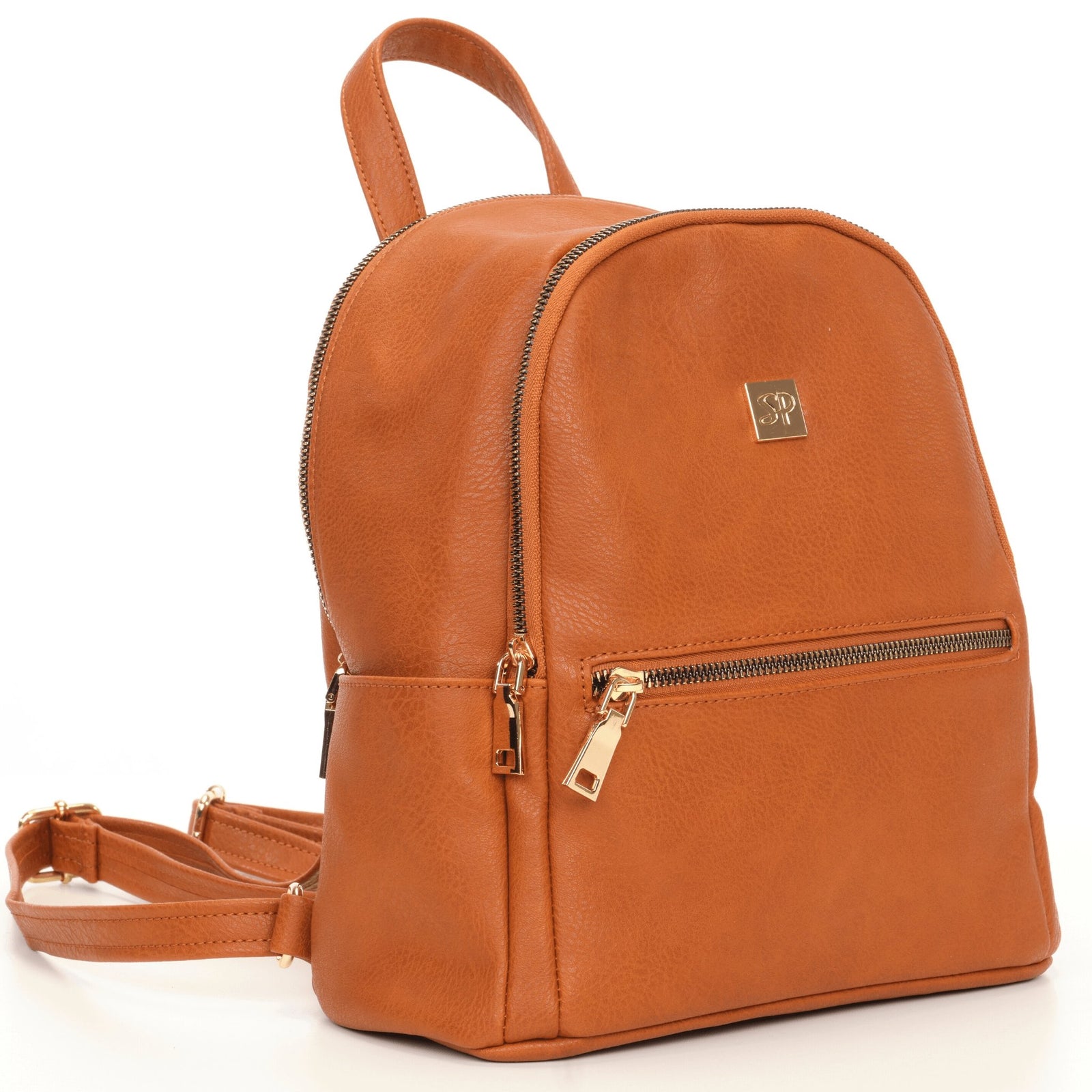 brown faux leather backpacks MINI PEBBLE CROSSBODY BACKPACK With ample space for all your essentials LXY Vegan Leather Backpack Vintage